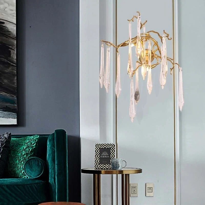 Настенный светильник, полностью медный светильник, настенный телевизор, прикроватная тумбочка для спальни, освещение, трансграничная специальная поставка