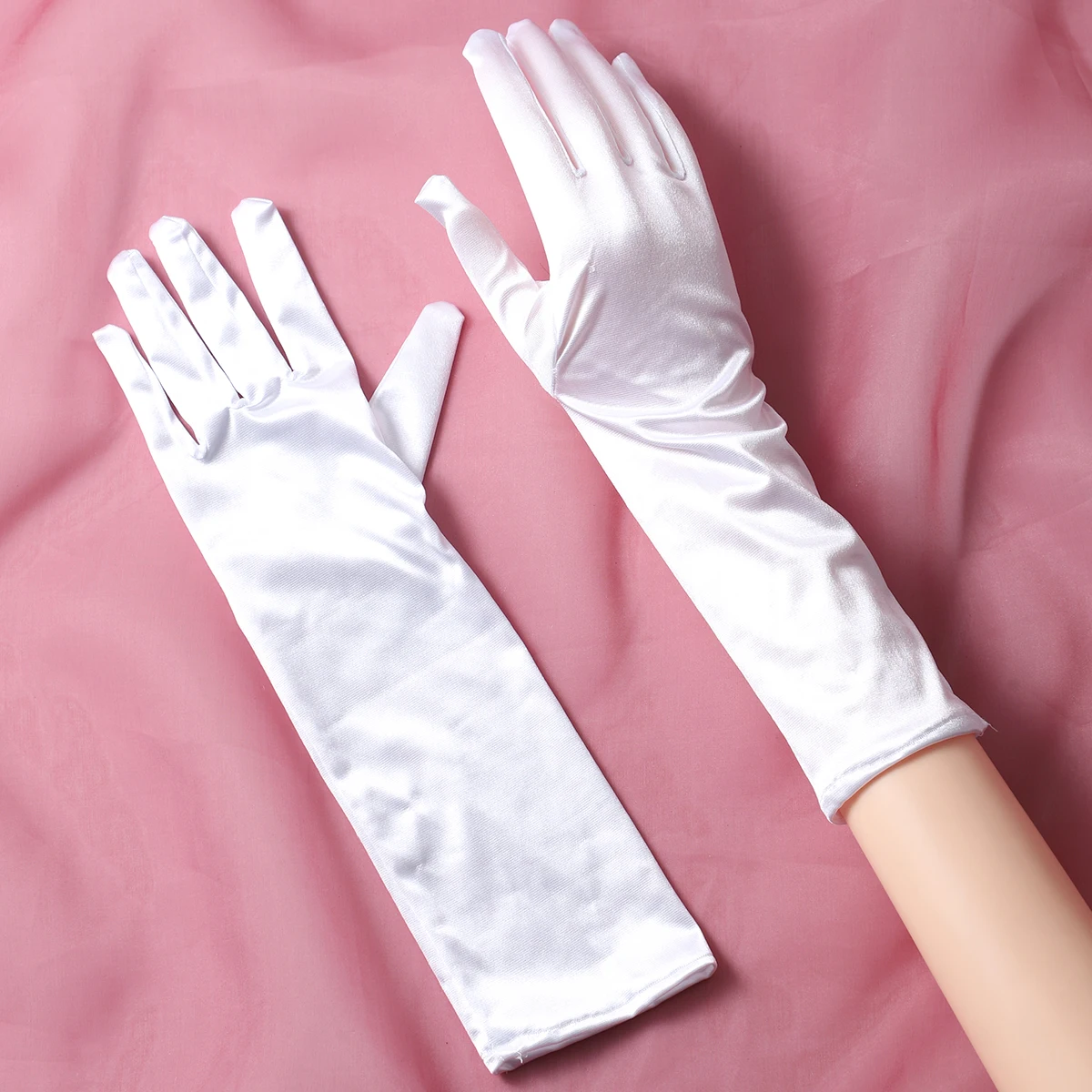 Gants de Patients Mmob Sexy Blancs, Longueur Coude, Gants de Mariage pour Dames, Adaptés à la ix