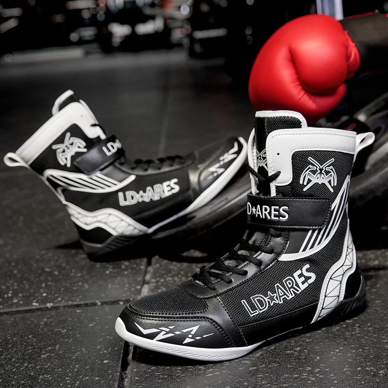 Men New Wrestling Shoes Fitness Outdoor High Top Combat Athletic Gym Male Professional Lightweight Big Size Brand Boxing Shoes
