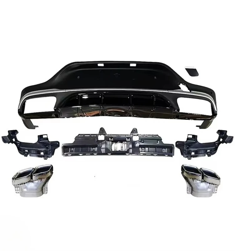 Picture 4: GLC43  Style Car Rear Bumper Diffuser With Tips for C253 Coupe 2019+