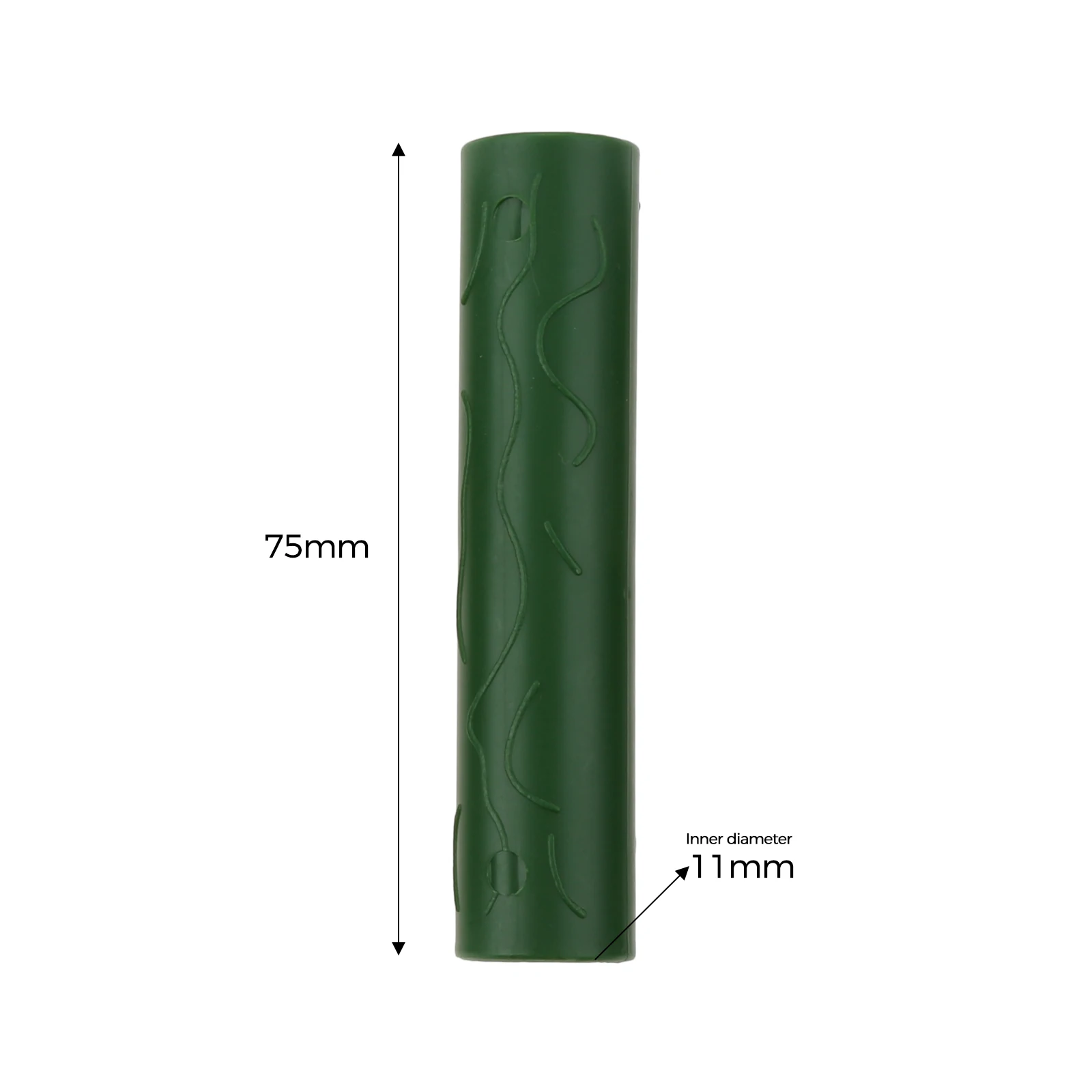 Tubo de conexión verde PE para Injerto de plantas, 10 piezas, 11mm x 75mm, Clip conector para estacas de plantas de invernadero, soporte para plantas