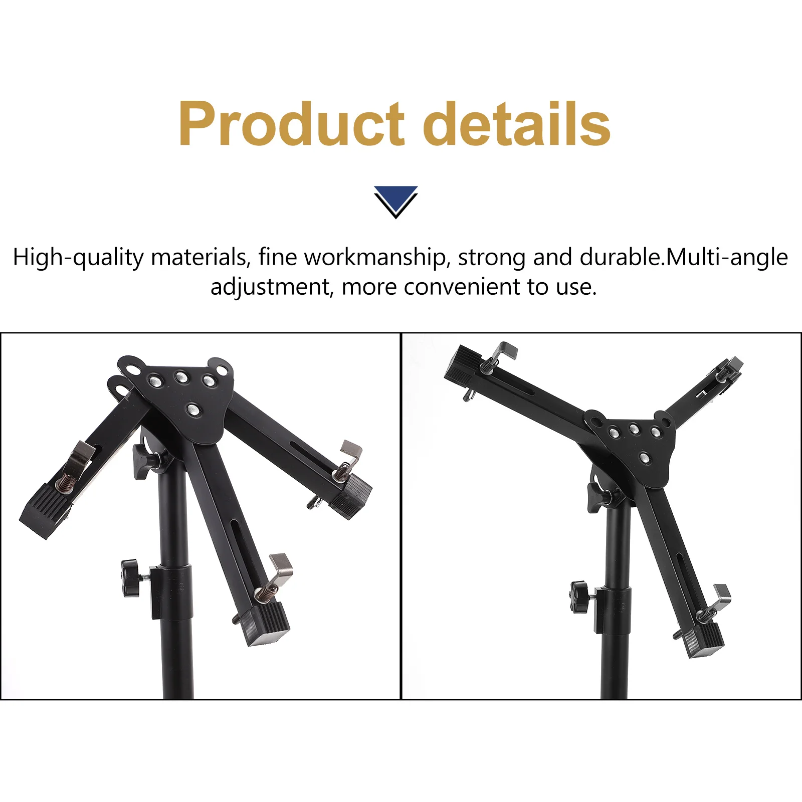 

Folding Drum Stand Exquisite Workmanship Rack Snare Practice Mute Adjustable Alloy Holder