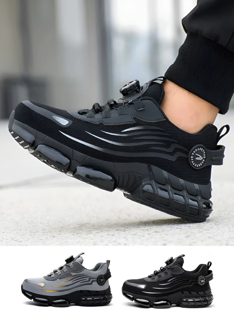 Anti-stacking safety shoes men anti-skid athletic shoes winter men's shoes lightweight work shoes hiking shoes wear-resistant pass high-quality casual shoes labor protection shoes New