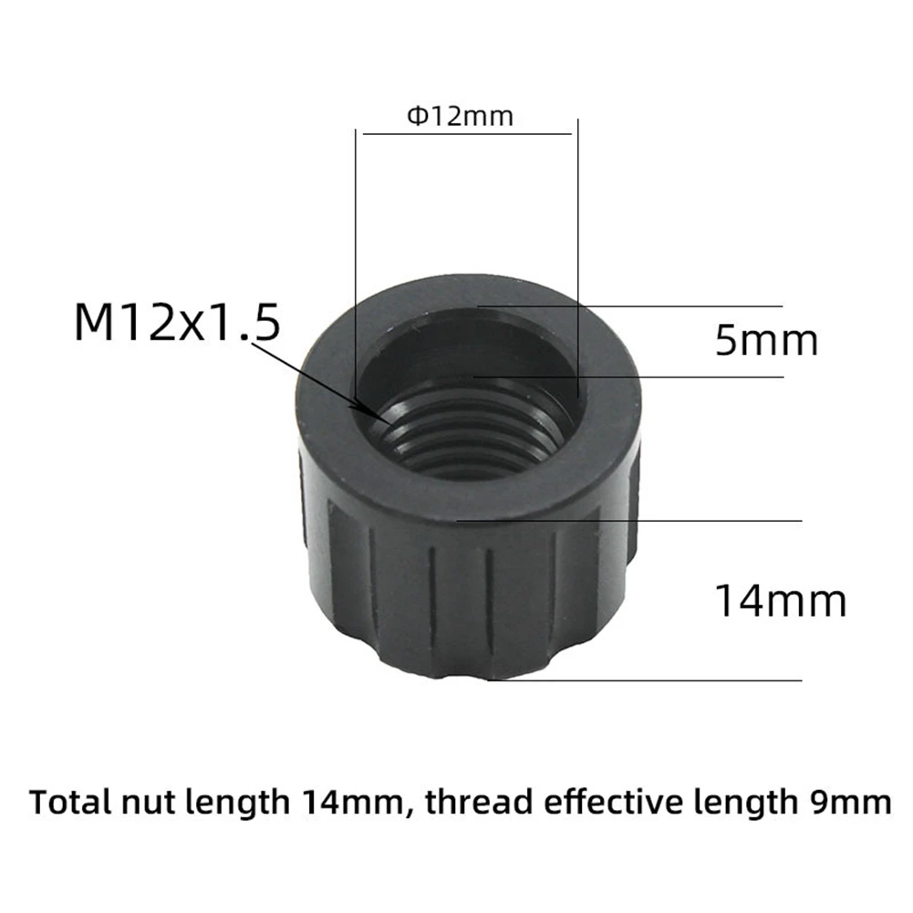 AS roda sepeda m12x1, 5 ulir, as roda sepeda, tutup poros tabung tusuk, untuk ulir 1.5mm