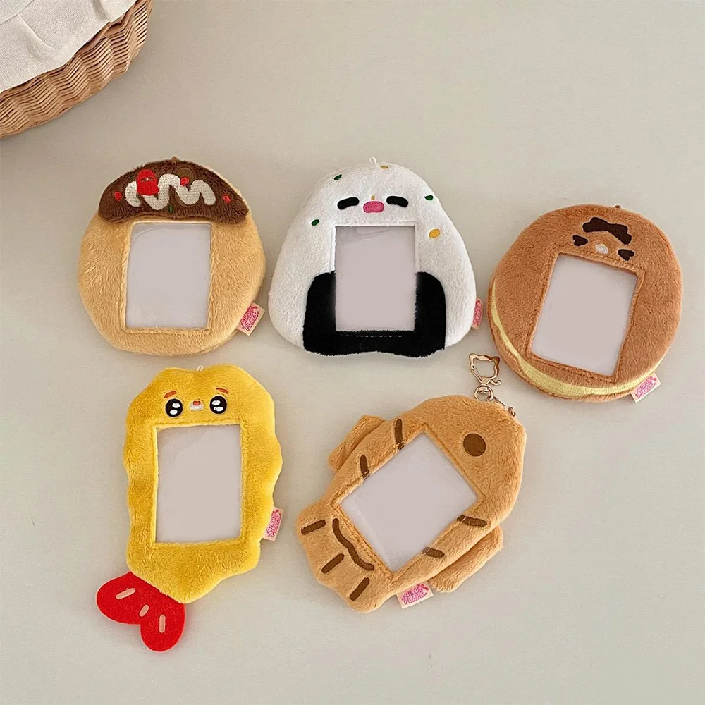 Cartoon Bag Pendant Keychain Bus Card Protector Case Photo Card Holder ID Credit Case Plush Card Cover Star Chasing Pendant Cute