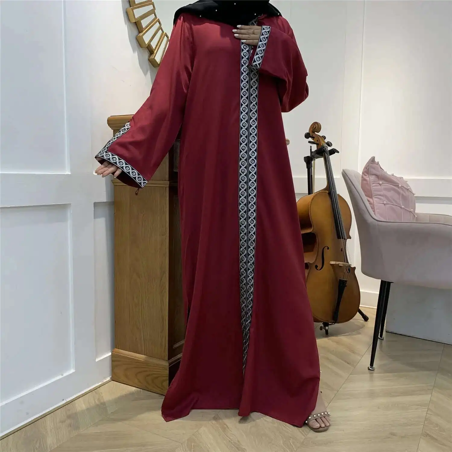 

Arab Dress Turkish Muslim Side Split Hooded Dress Worship Fashion Gown 9062 Robe Abaya Ramadan Dubai Luxury Islam Elegant