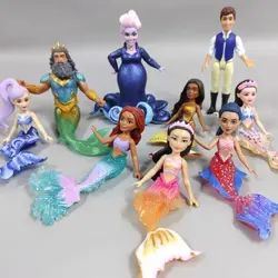 Disney The Little Mermaid Ariel And Sisters Amsll Doll Set With 7 Mermaid Dolls Figure Ursula Eric King Lot