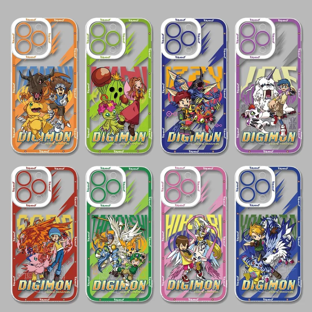 Cartoon Phone Case For Samsung S26 S25 S24 S23 S22 S21 S20 FE Note20 Note10 Plus Ultra Lite Edge 5G DigimonS AgumonS Anime Art