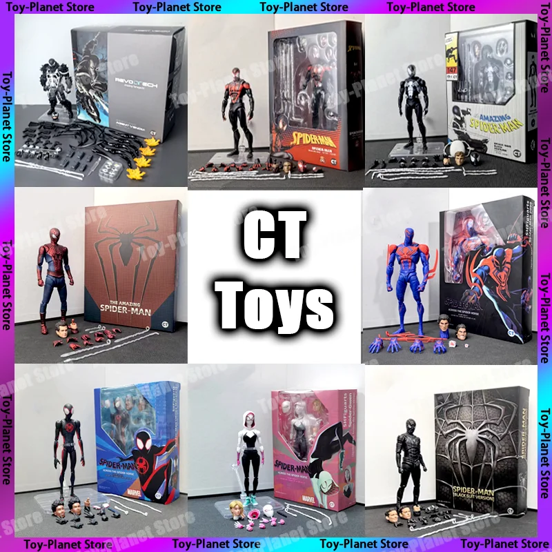 [In Stock] Ct Toys Spiderman 2099 Miles Morales Shf Mafex Agent Venom Amazing Yamaguchi Spider-Man Anime Action Figure Gift Toys