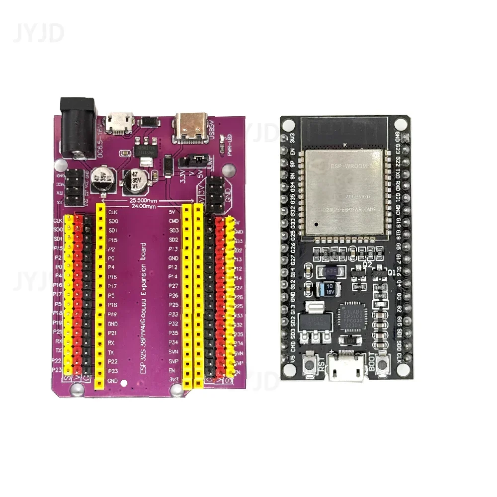 

ESP32 Development Board TYPE-C/MICRO USB CP2102 WiFi+Bluetooth Dual Core ESP32-DevKitC-32 ESP-WROOM-32 Expansion Board 38PINS