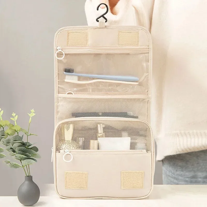 Hochwertige Reise-Kosmetiktasche, Wasserdichter Toilettenartikel-Organizer, Damen-Badezimmer-Haken-Waschbeutel, Haken-Make-up-Aufbewahrungstasche – Detail 3