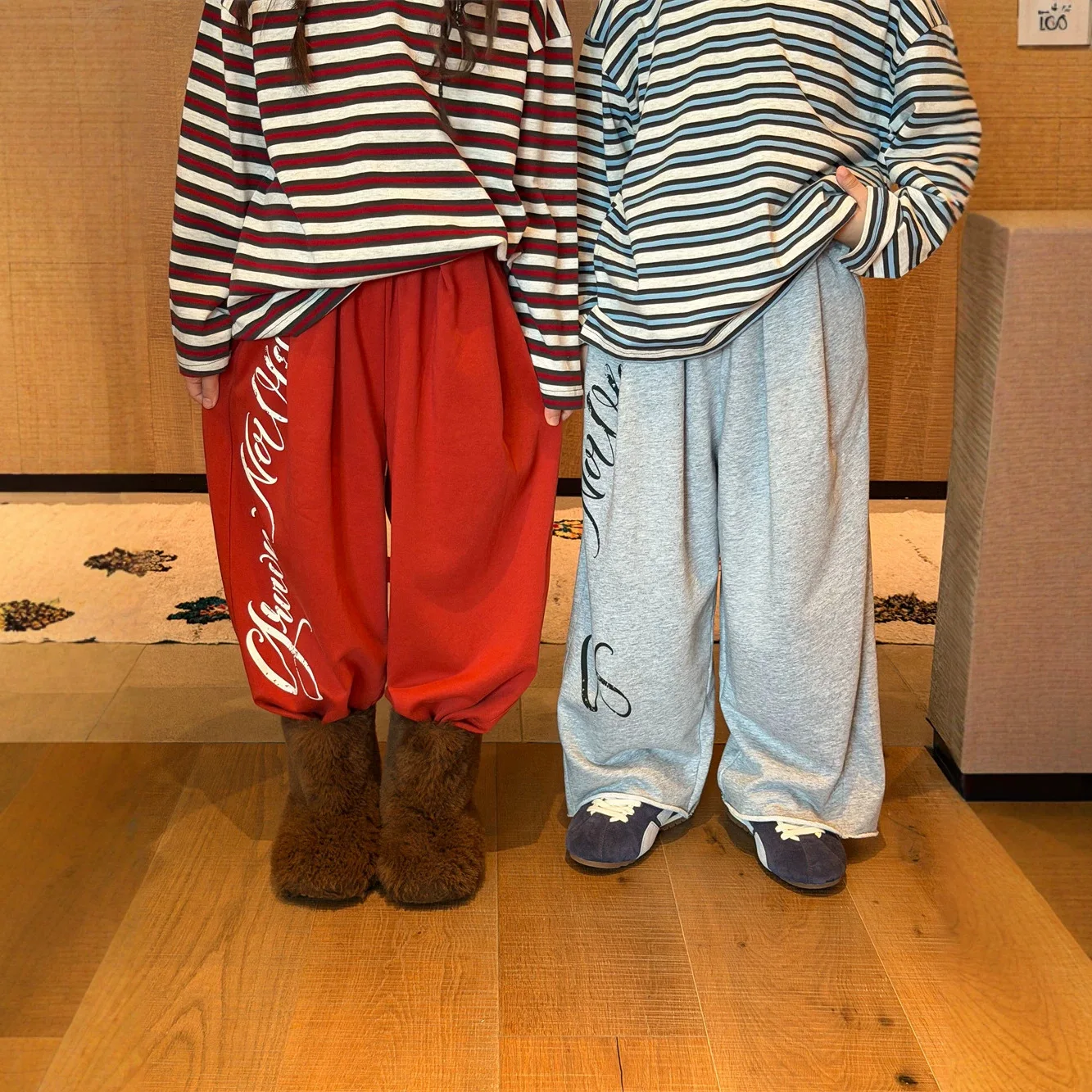 Children Clothing Loose Versatile Letter Print Sweatpants 2026 Autumn New Boys Girls Fashionable Casual Straight Leg Pants