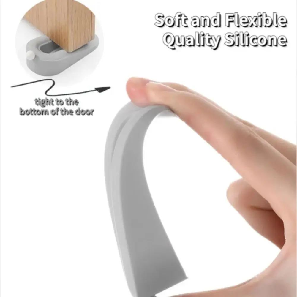 トップセーフティ 取り外し可能なドアストッパー ドーナツ型 吸引デザイン ドアストッパー ウェッジタイプ 粘着ベース 耐風マット 家庭用