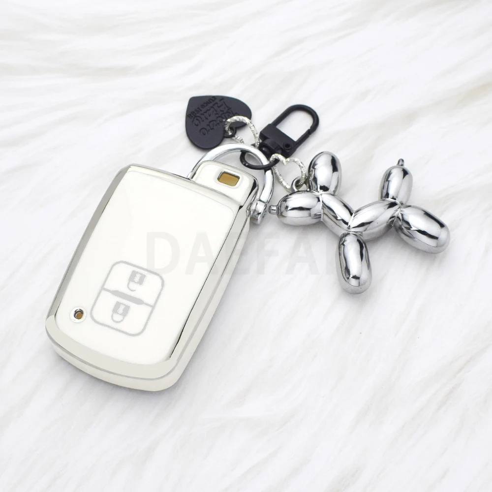 2 زر حامل من البولي يوريثان شل لتويوتا كامري RAV4 أفالون أوريس 2 3 4 أزرار الذكية بدون مفتاح حامل حامي غطاء مفتاح السيارة حقيبة