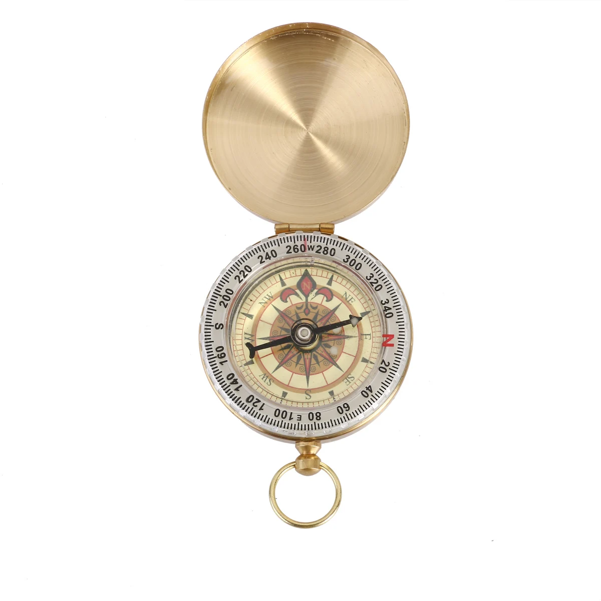 

Metal Pocket Watch Style Compass Durable Copper Shell Portable Camping Hiking Outdoor Navigation Tool Direction