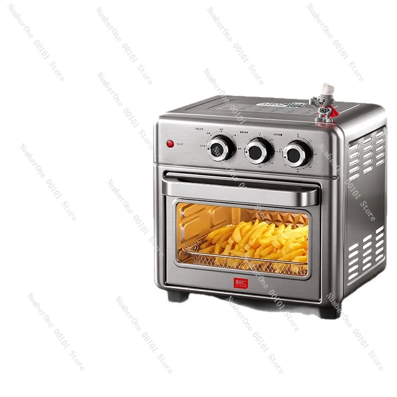 Large Capacity Stainless Steel Air Fryer Electric Oven Low Temperature Baking Nut Dehydrator No Coating Healthy Oil Free Roaster
