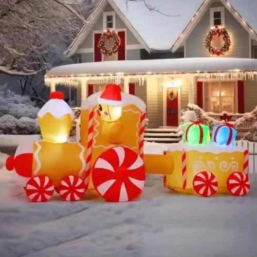 9 FT Christmas Inflatable with Light Christmas Yard Decorations