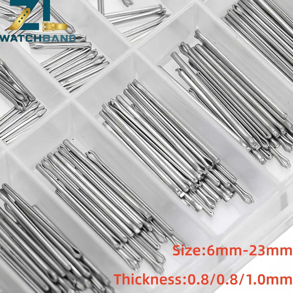 360 Stück Uhrenreparatur-Werkzeuge 6mm-23mm 18 Größen mit Box Uhrenband-Verbindungsstifte Zubehör Edelstahl Uhrenarmband-Verbindungsstifte