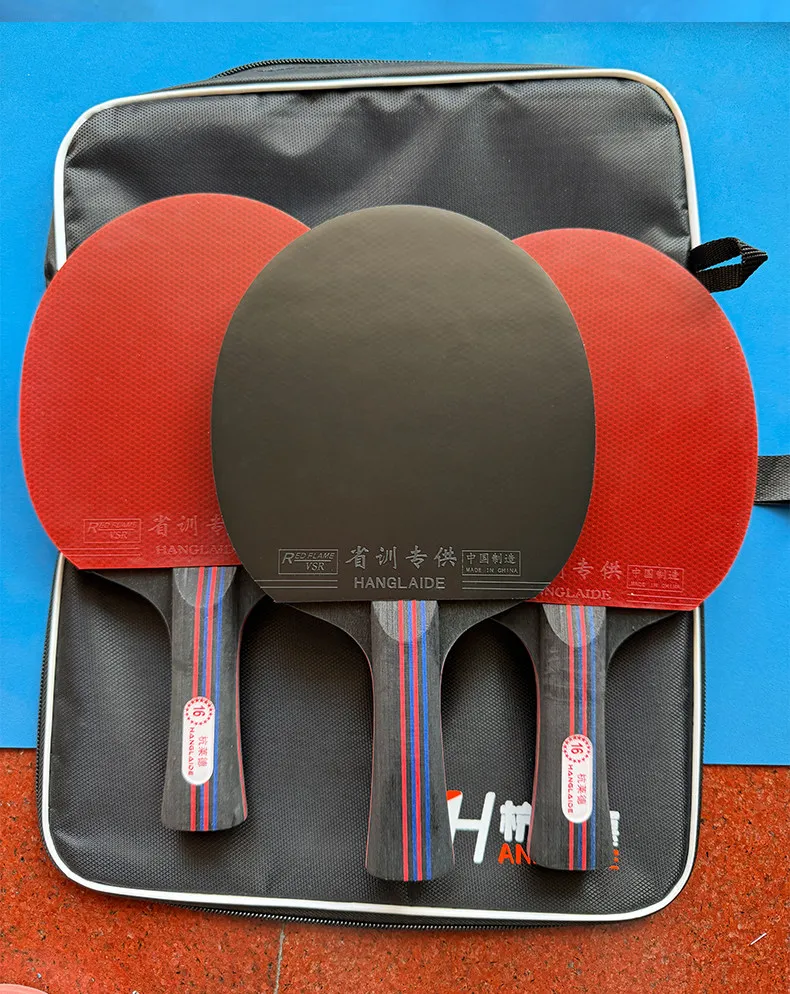 18 Star Professional Single Table Tennis Racket High Elastic Ping Pong Paddle Shakehand & Penhold Grip Optional with Bag