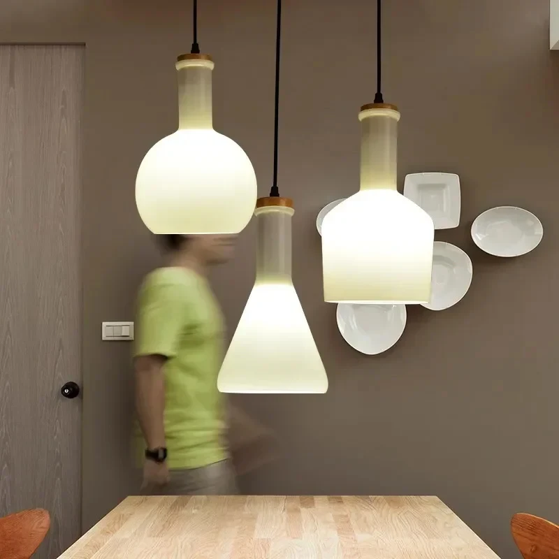 Magic Bottle Pendant Lamp Shop Hotel Bar Cafe Loft Led Hanging Lamp Modern Glass Ceiling Chandelier Suspension Hanging Lighting