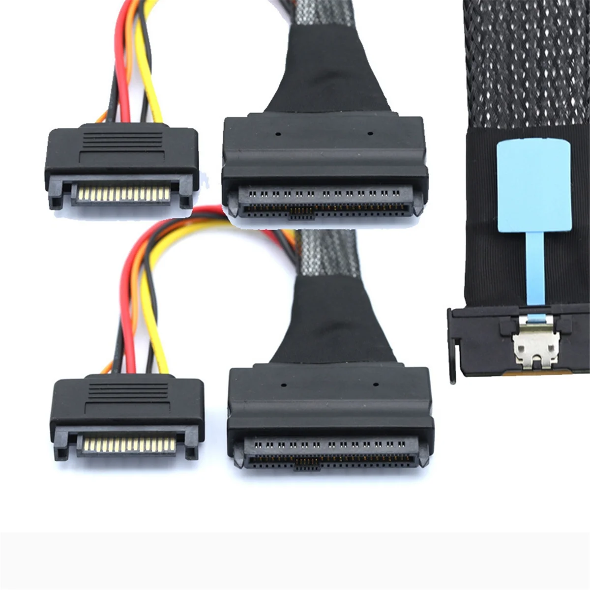 Server Adapter Cable Slimline SAS MCIO 8i 74P to 2-SFF 8639+15P Power Supply Server Multifunction