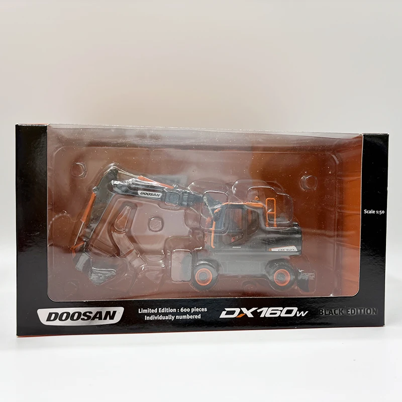 Diecast 1:50 Scale Doosan DX160W DX140W Wheeled Excavator Alloy
