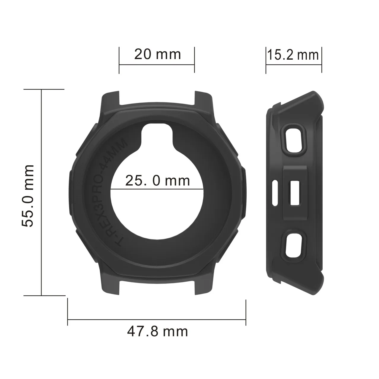 Soft Silicone Watch Case for Amazfit T-Rex 3pro 44mm,Flexible Protective Bumper Cover,Watch Accessory,Snug Fit,Lightweight Cover - view 5