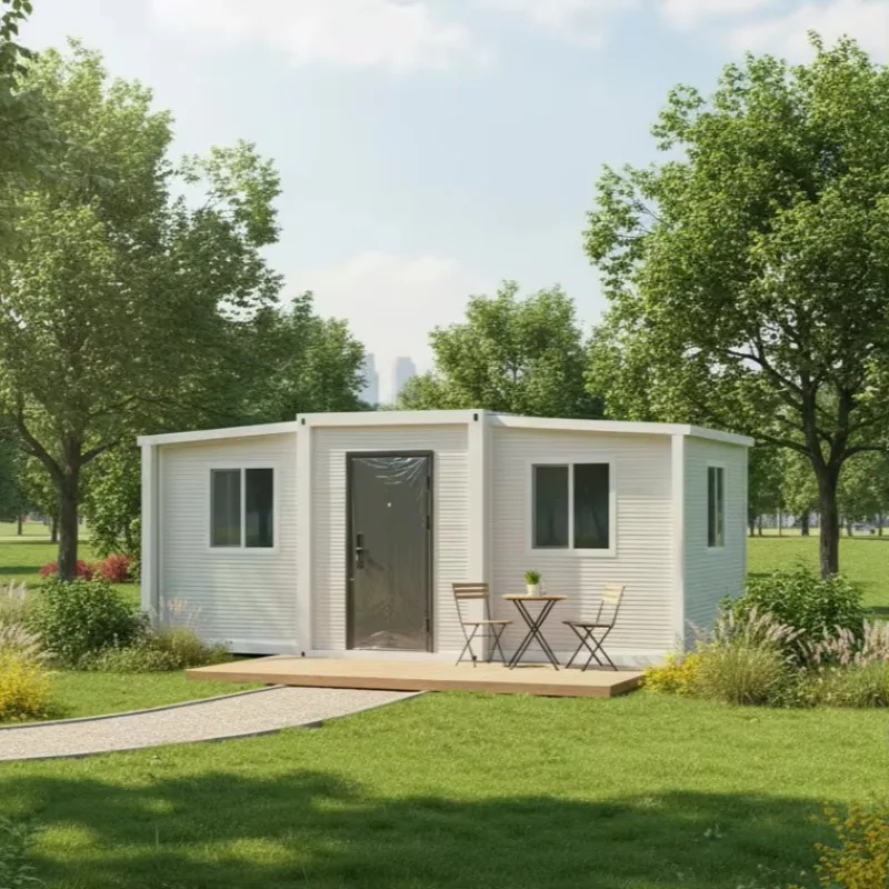 Small Container House Villa Quality Prefabricated 20ft 40ft Tiny House Double-wing Expandable Rooms Equipped Container House