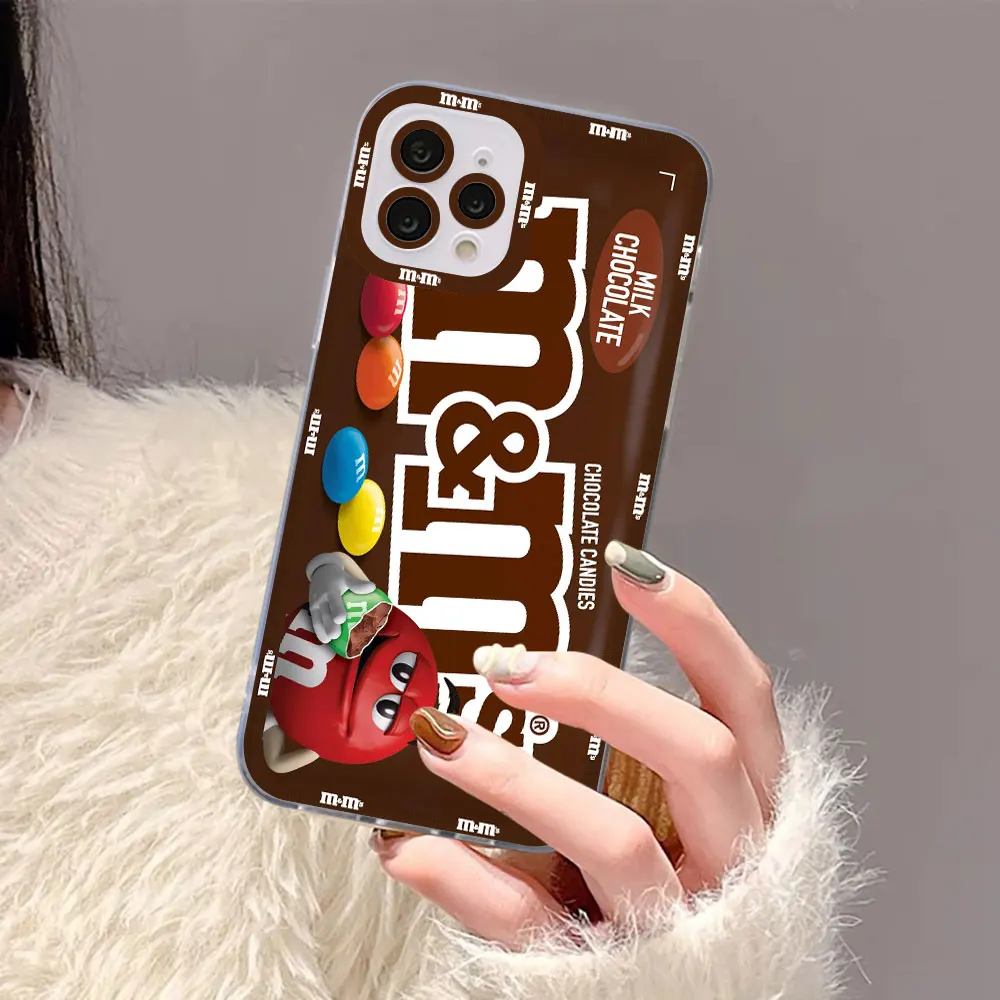 Luxury M-M&M's-S Chocolate Bean Face Case For Samsung Galaxy A24 A81 A11 A10 A10S A05S A05 A04 A04E A04S A03 A03S A03CORE Cover