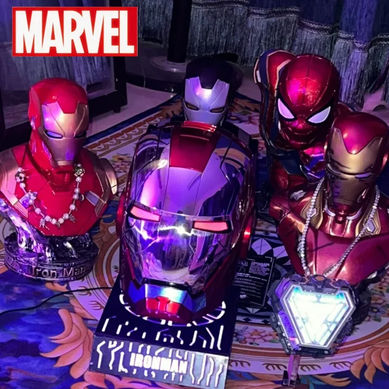 New Iron Man Mk5 Helmet 1:1 Voice Control Avengers Mk7 Mk 5 Automatoc Cosplay With Led Light Electronic Close Ironman Helmet Gif