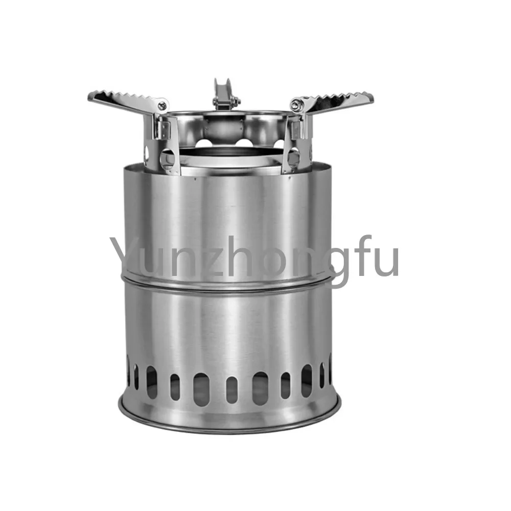 

Factory Direct Supply Camping Stainless Steel Outdoor Portable Wood Stove Large