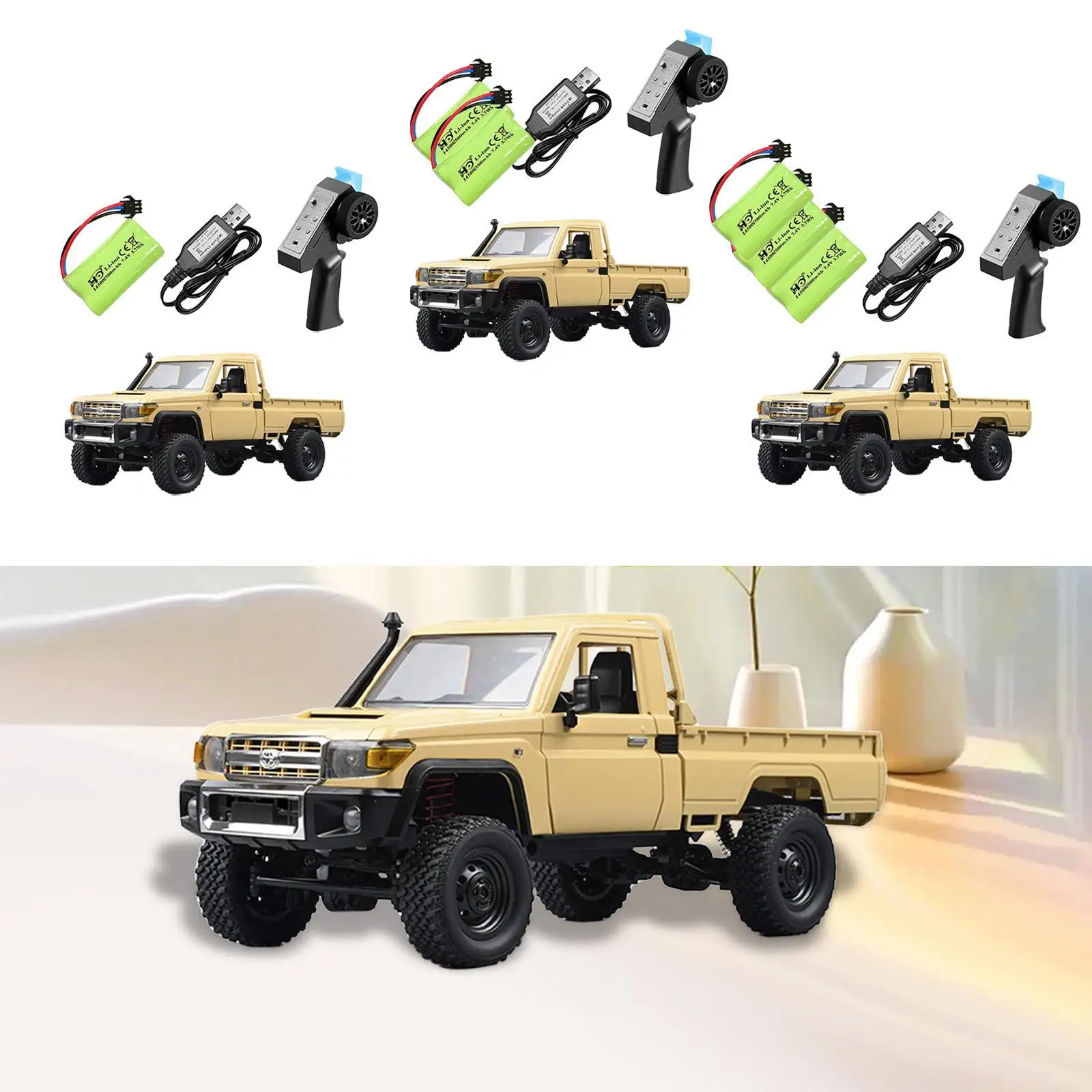 1:12 RC Crawler Car Pickup Trucks Electric Toy Car 4WD 280 Motor 4WD Road RC