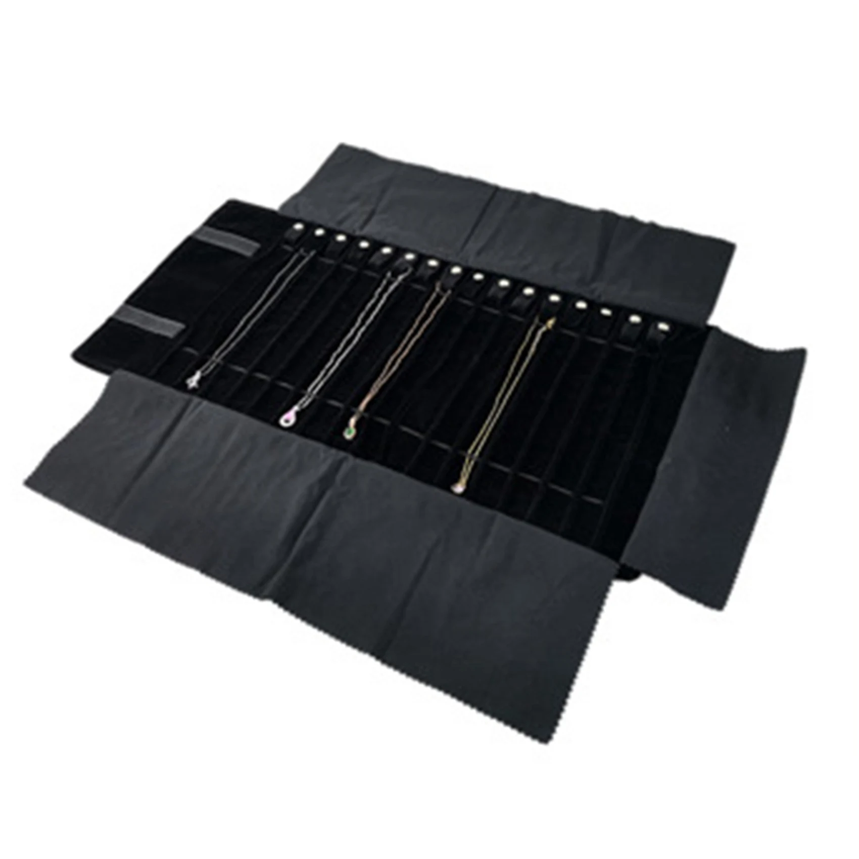 

【COUPON!】{0}2X Velvet Jewelry Roll Bag Storage Bag Storage Bag Portable Necklace Display Case