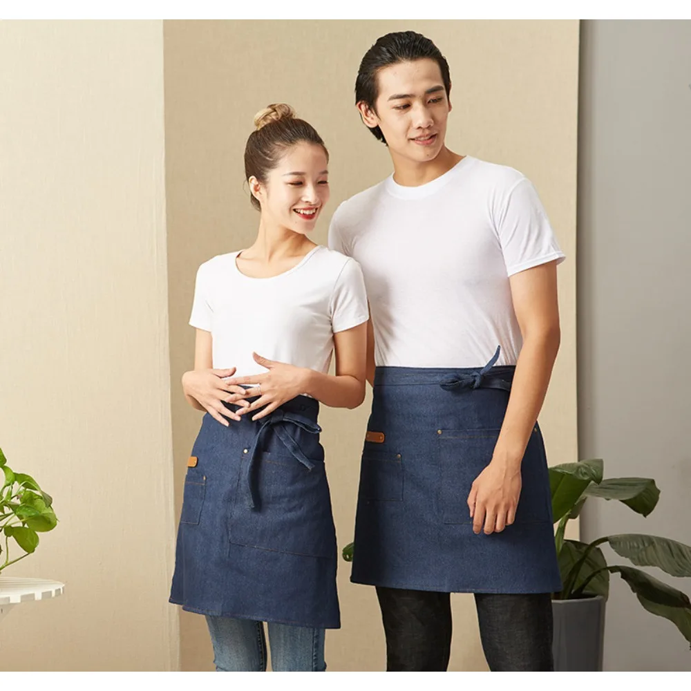 Deve - hanno l'articolo! Grembiule da chef nero a metà corpo per uomo, un ottimo aiutante per lavori di ristoranti e cucina