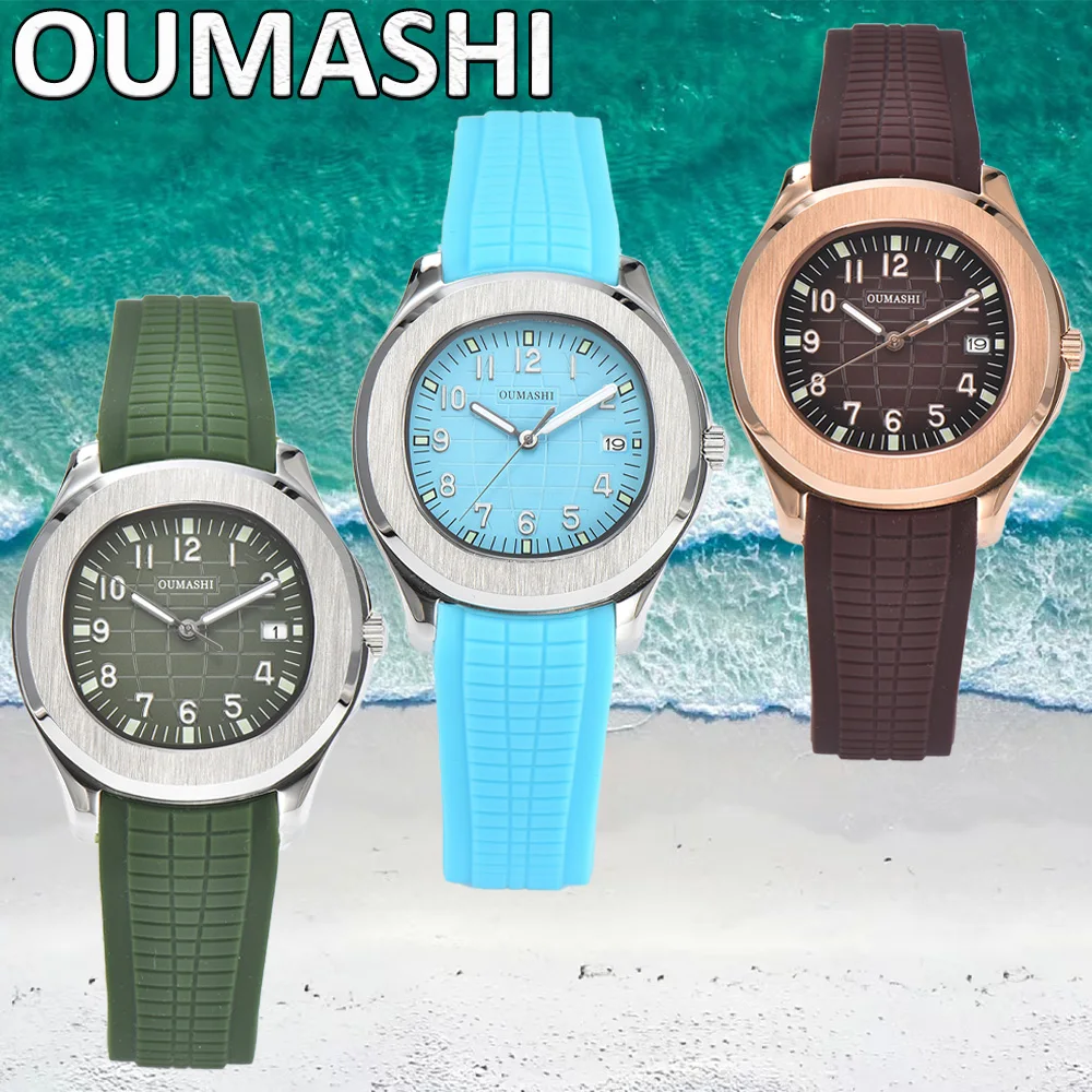 

40mm NH35 Watch High Quality Automatic Mechanical NH35 Movement Watch Stainless Steel Sapphire Glass Case Waterproof NH35 Watch
