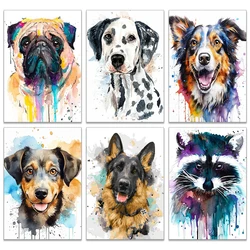 Watercolor Series Animal Diamond Painting Dog Picture Diamond Mosaic Embroidery Suitable for DIY Home Decoration Hobbies Gifts