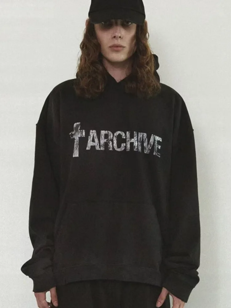 

Waed Loose Fit Men's Hoodie Sweatirt Tear Artwork Casual Comfortable Breathable Anti-Wrinkle Antibacterial Sweatirt