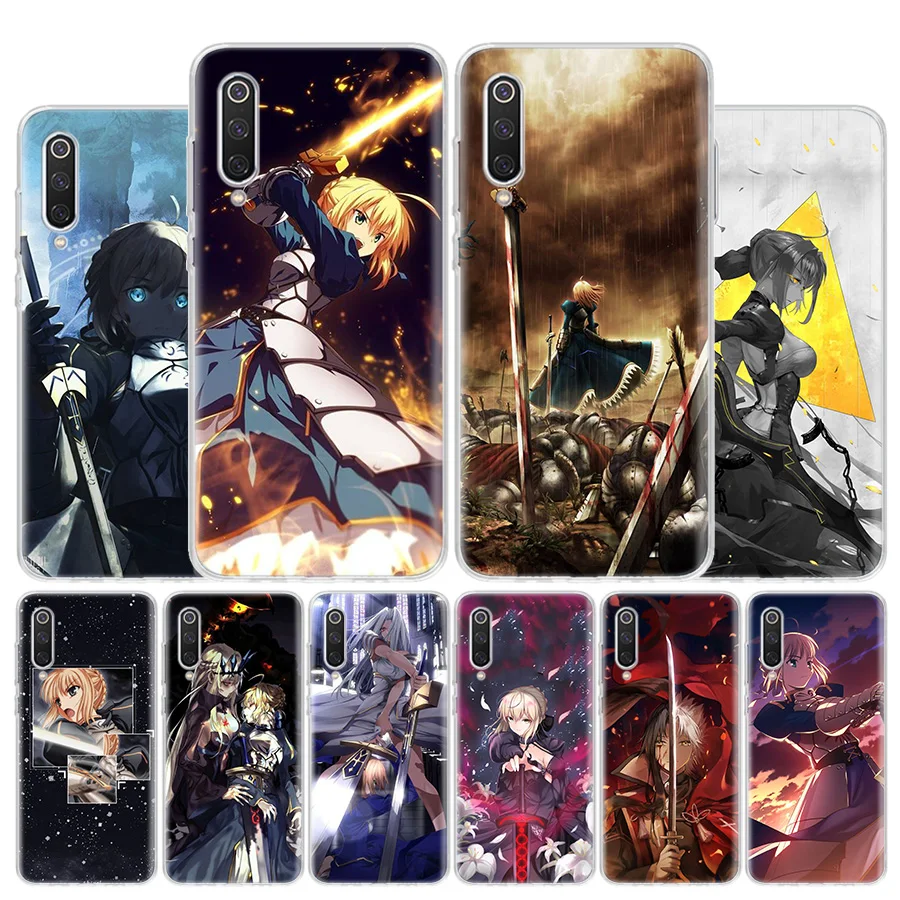 Anime Fate Zero Stay Night Saber Phone Case For Xiaomi Poco X6 X5 X4 X3 Nfc F6 F5 Pro F4 Gt F3 F2 F1 M5S M4 M3 5G Fundas Soft Sh