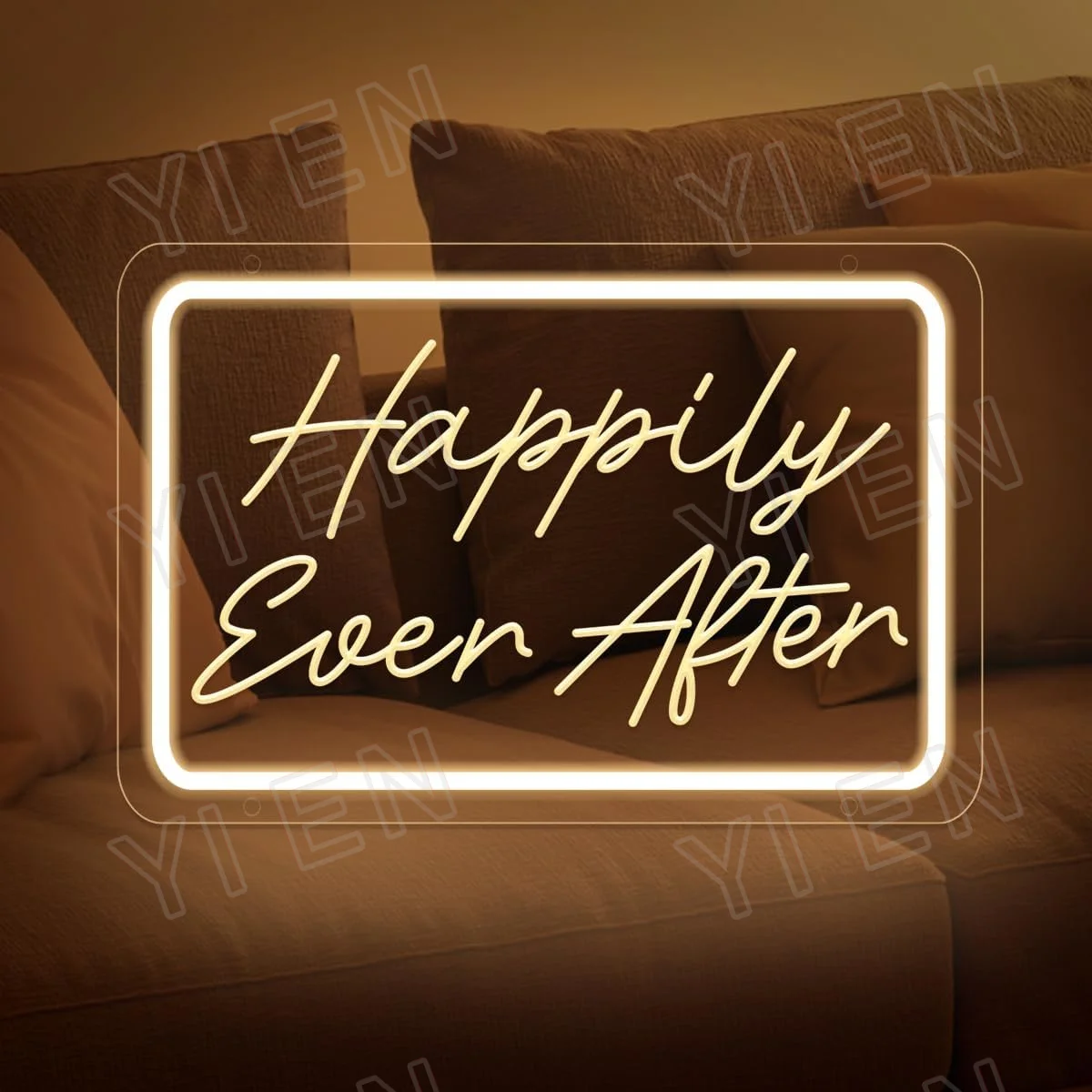 

USB Happily Ever After Neon Sign Wall Decor 3D Art Carving Design Indoor Bedroom Led Neon Signs Backdrop Flex Christmas Party B