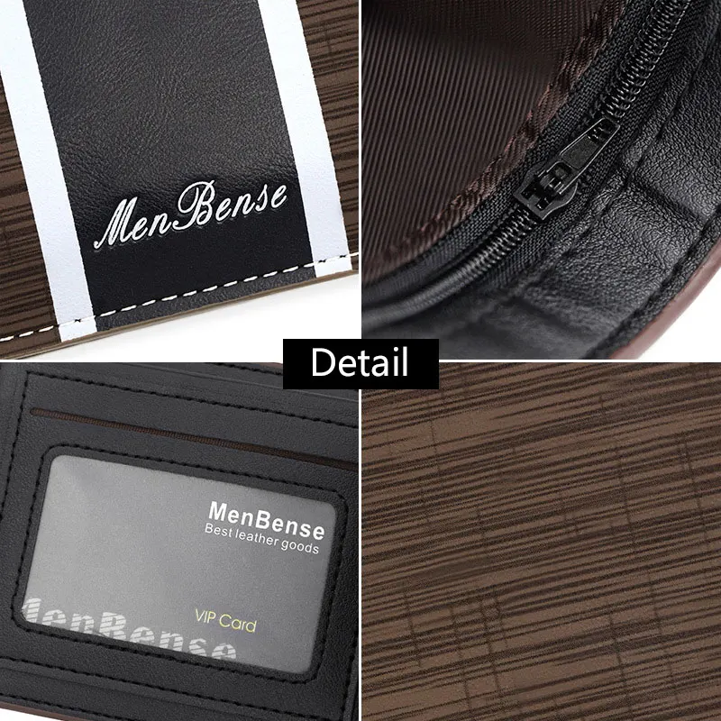 New Men Wallets High Quality Short Luxury Card Holder Small Slim Male Purse Classic Zipper Coin Pocket Brand Men's Wallet