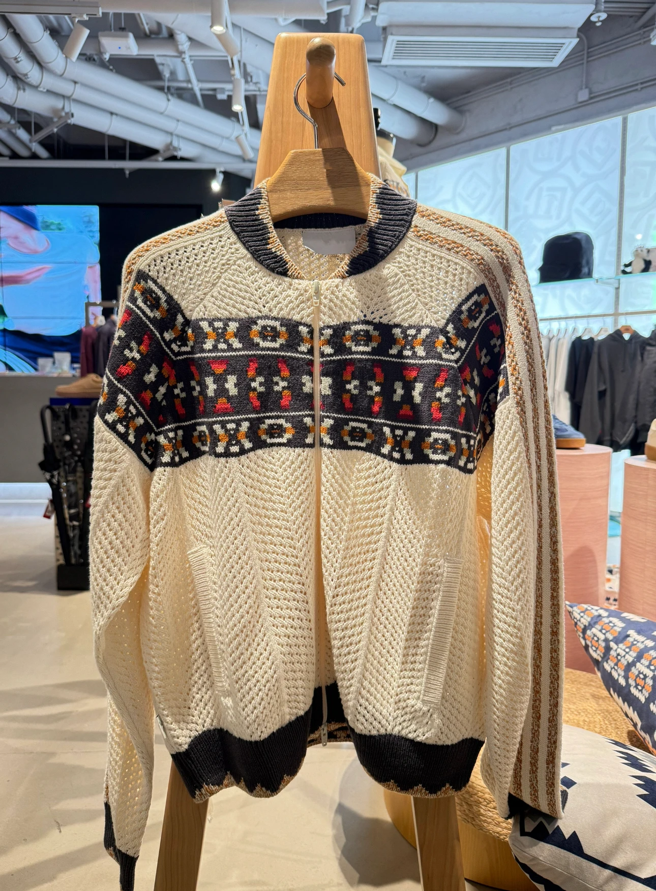 

Collaboration Edition Hollow out Color Blo Knitted Cardigan Youth Vitali Sle Spring Commute Friendly Warm Breathable