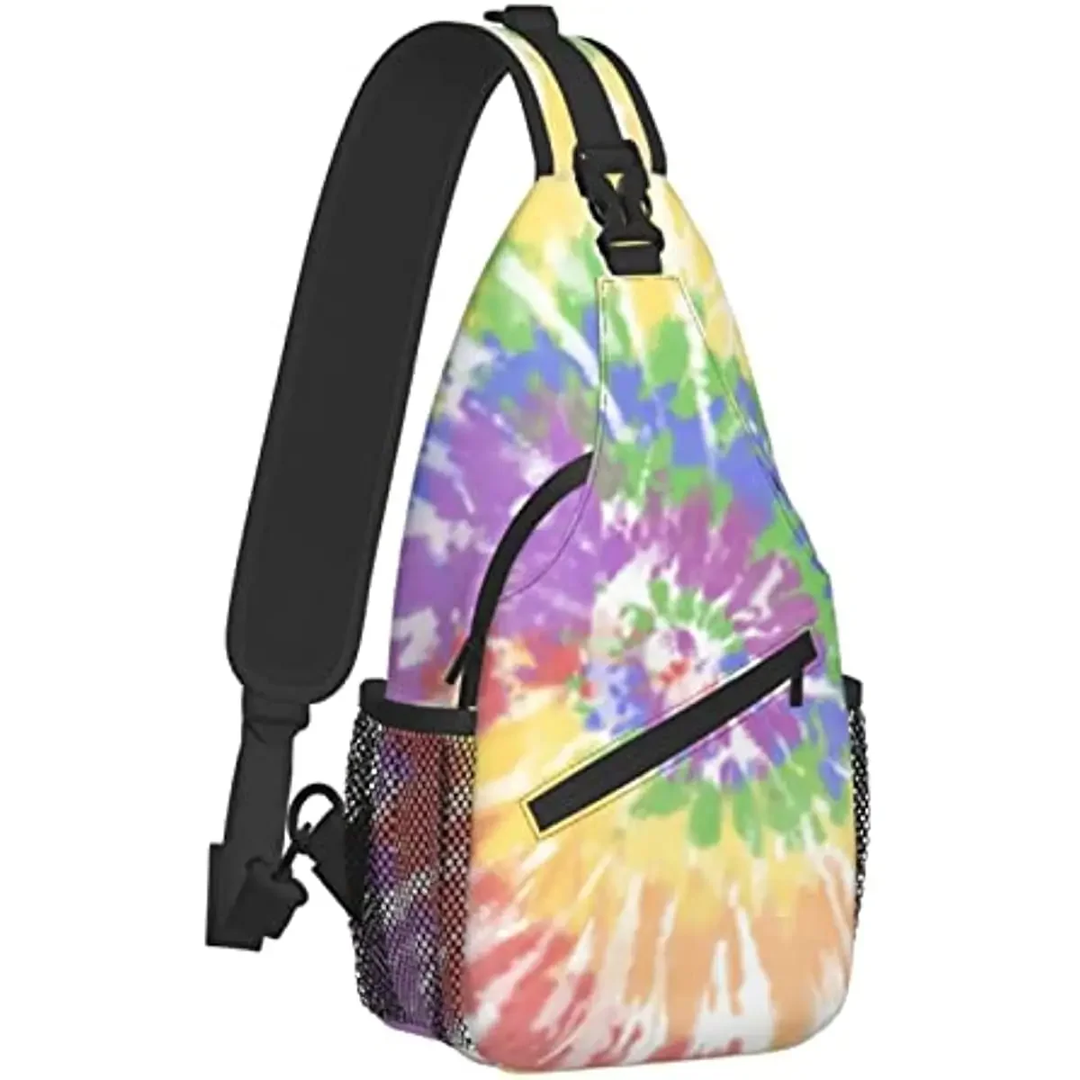 Rainbow Tie Dyeกระเป๋าเป้สะพายหลังลําลองไหล่Crossbodyกระเป๋าเป้สะพายหลังกระเป๋าสะพายหน้าอกDaypackสําหรับผู้ชายผู้หญิงเดินทางเดินป่าGym