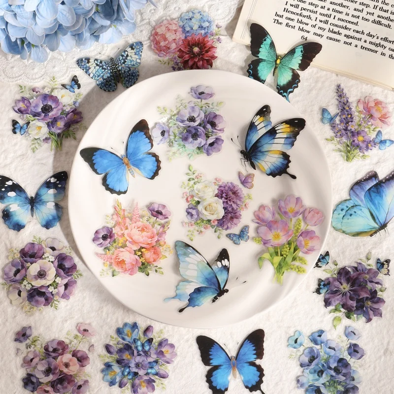 24pack-lot-kawaii-flower-butterfly-stickers-cute-scrapbooking-diy-diary-decorative-stationery-sticker-album-stick-label
