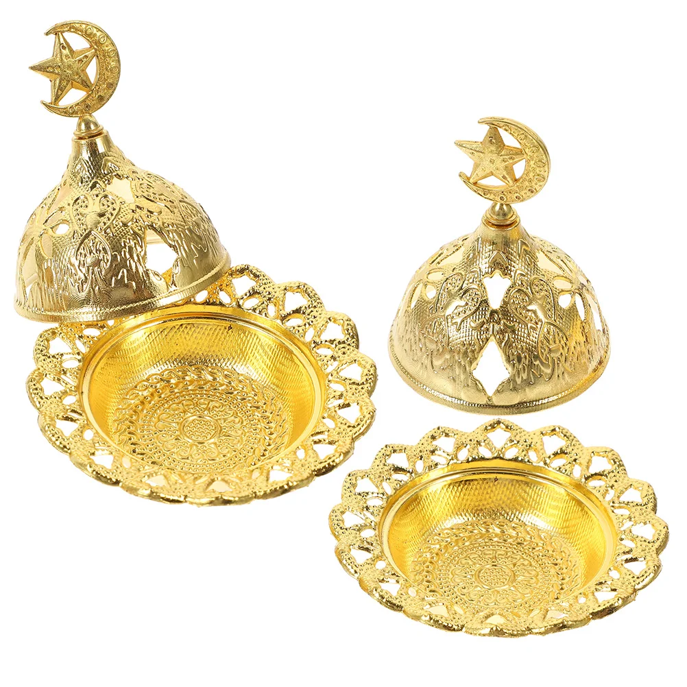 

2 Pcs Aroma and Incense Burner Home Decor Decorations Resin Wax Melt Alloy Diffuser Office Retro