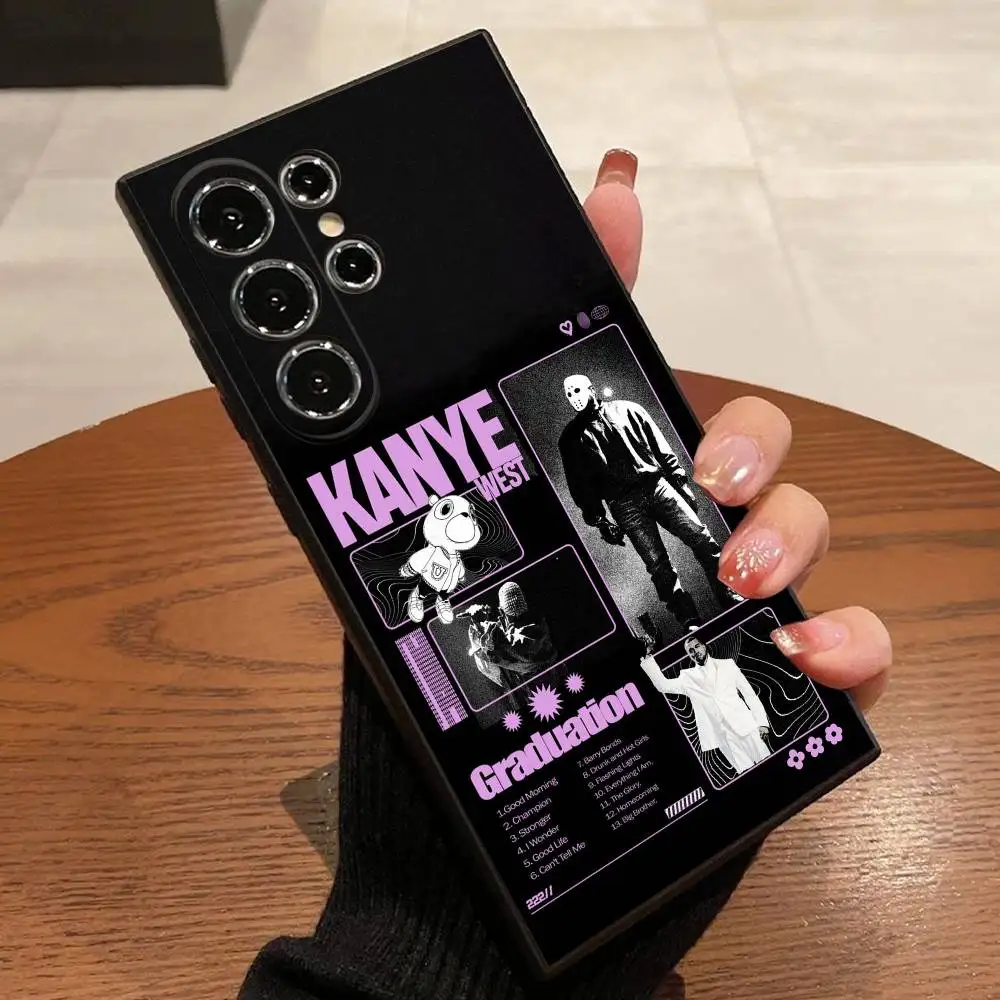 حافظة هاتف K-Kanye West Bully لهاتف سامسونج S25، S24، S21، S22، S23، S30، Ultra، S20، Plus، Fe، Lite، 5G غطاء أسود