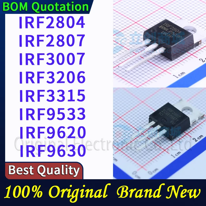 

5pcs/lot IRF2804 IRF2807 IRF3007 IRF3206 IRF3315 IRF9533 IRF9620 IRF9630 In stock Original High quality