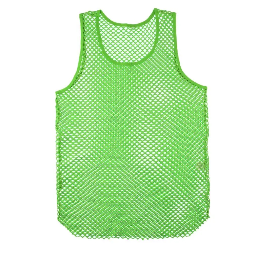 Men\'s Tank Tops Transparent Big Mesh Sleeveless Singlet Summer Breathable Fashion Undershirt Sexy Fishnet Vests