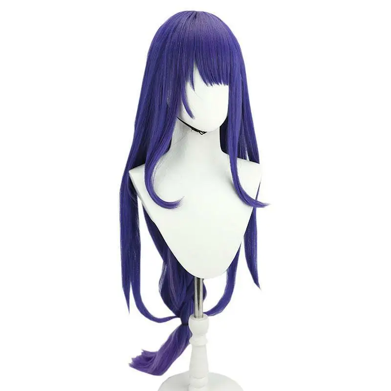 Genshin Impact Baal Magatsu Mitake Narukami no Mikoto Purple Long Cosplay Wigs