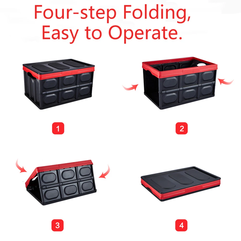 

Foldable Car Organizer Storage Foldable Storage Box Box Large Capacity Pp Waterproof Suv Truck Garage Use Black S
