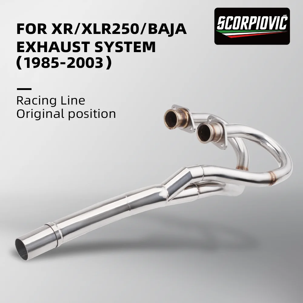 FOR Motorcycle XR/XLR250/BAJA Modified Motorcycle Stainless Steel Exhaust Link Pipe